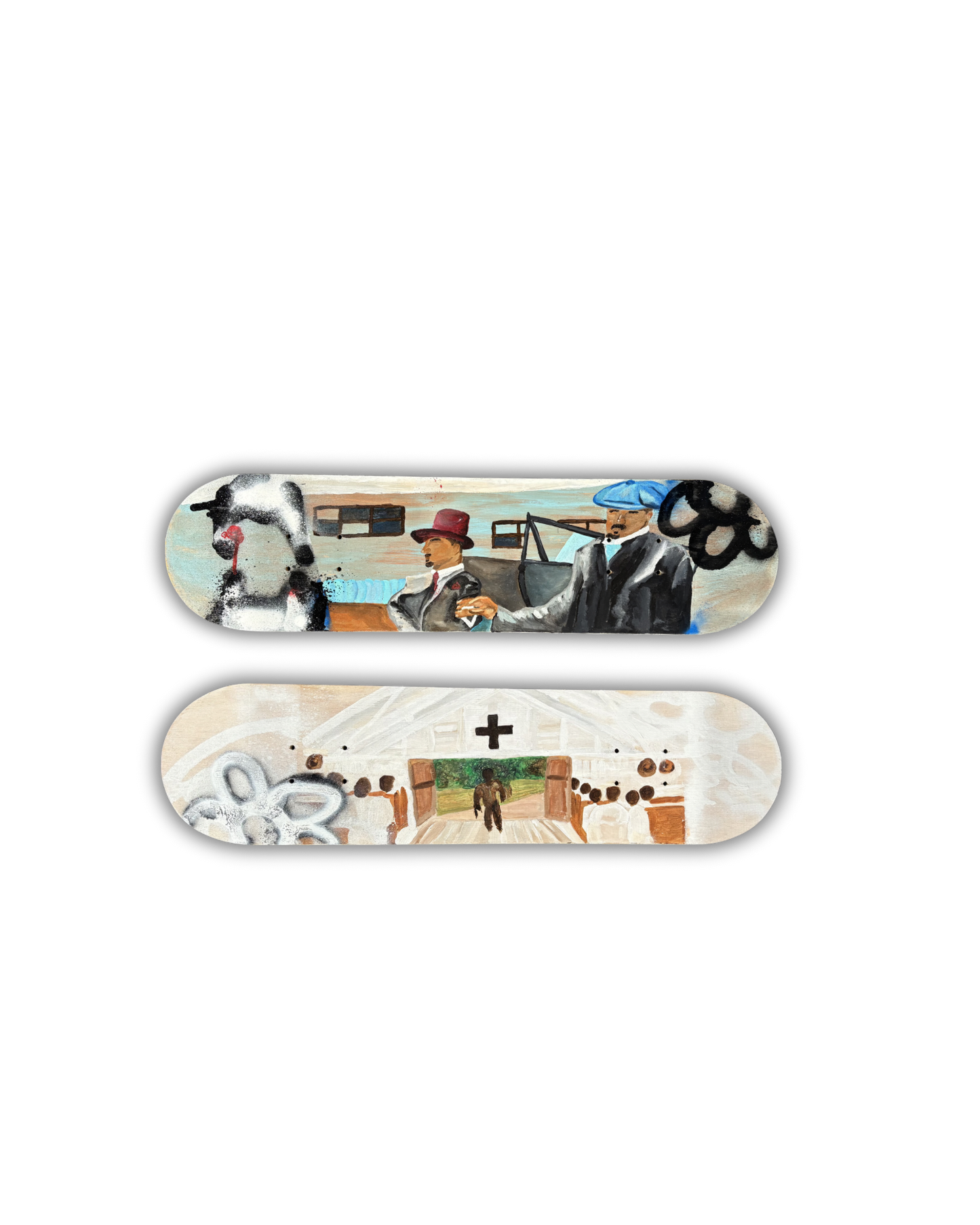 'Sinners' skateboard decks